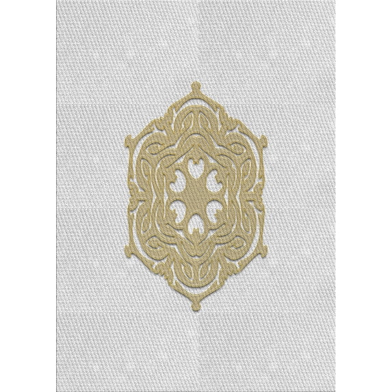 Ahgly Company Indoor Rectangle Patterned Pearl White Beige Novelty Area Rugs, 2' x 3'