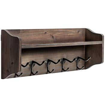 Coat Hooks With Shelf Wall Mounted, Rustic Wall Coat Rack With Storage