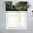 thumbnail image 4 of Forest Bear Curtain Valance for Kitchen Rutsic Cabin Wild Animal Farmhouse Camping Window Valance for Living Room Bedroom, Kitchen Valance Rod Pocket Window Curtain 54 by 18 in, 1 Panel, 4 of 6