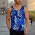 thumbnail image 5 of Taqqpue Mens Plus Size Tank Tops Casual Crewneck Hawaiian Sleeveless Shirts Loose Fit Quick Dry Graphic Beach Tank Top for Workout Gym Athletic Training Sports, 5 of 6