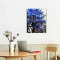 thumbnail image 2 of COMIO Blue Trees with Leaves Canvas Wall Art Modern Abstract Fall Forest Landscape Pictures Paintings for Living Room Bedroom Home Decorations, 2 of 4