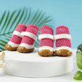 thumbnail image 4 of Zapatos de verano de malla transpirable para perros pequeños, zapatillas antideslizantes duraderas, botas de suela suave para Chihuahua, sandalias para Pug, 4 unidades, 4 of 4