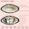 thumbnail image 5 of XYZCANDO Christmas Santa Print Quilted Large Handle Handbag, Lightweight Durable Shoulder Tote for Holiday Shopping Travel Festive Gifts for Women, 5 of 7