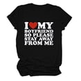 thumbnail image 2 of TIMIFIS T-Shirts de la Saint-Valentin à Manches Courtes pour Femmes Mode Décontractée Col Rond J'aime Mes Petits Amis T-Shirt Imprimé Col Rond, 2 of 3
