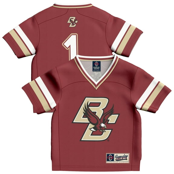 Toddler GameDay Greats #1 Maroon Boston College Eagles Collegiate Football Fashion Jersey