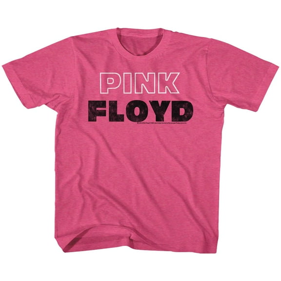 Pink Floyd Music Pink White Outline Youth Short Sleeve T Shirt