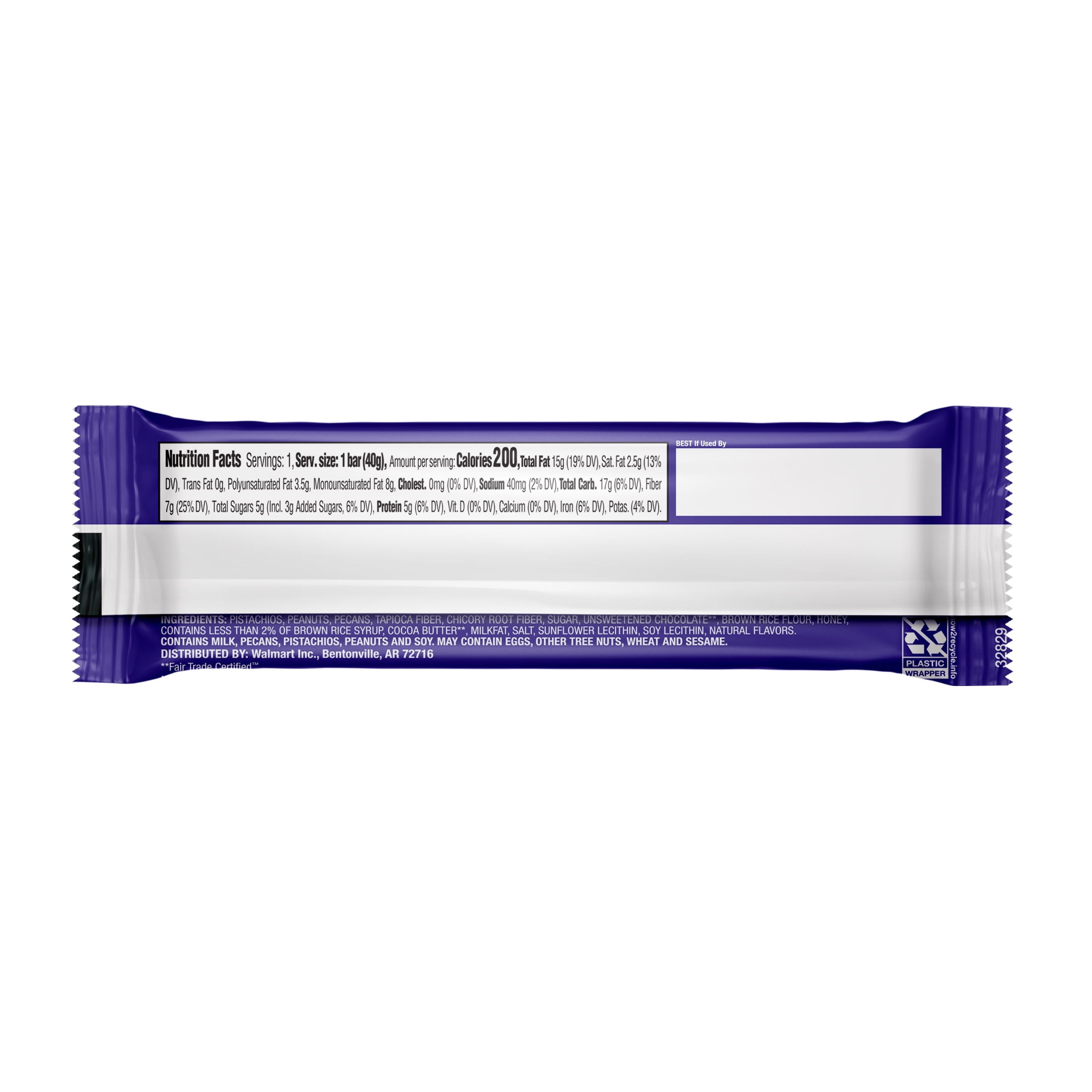 bettergoods Dark Chocolate Pistachio Pecan Nut Bars, 1.4 oz, 5 Count