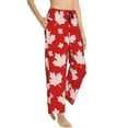 thumbnail image 2 of Fotbe Maple Leaves Women's Pajama Pants,Sleepwear Pants,Pj Bottoms Drawstring And Pockets-Small, 2 of 9