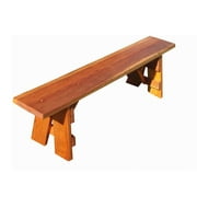 Best Redwood 5ft Farmhouse Solid Wood Picnic Bench in Natural