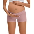 thumbnail image 3 of INNERSY Women's Cotton Boyshorts Under The Bump Pregnancy Postpartum Maternity Underwear 4 Pack(S,Violet Gradient), 3 of 10