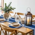 thumbnail image 6 of Blue Striped Round 15 Inch Placemats Set of 4, Farmhouse Blue White Stripes HeatResistant Non Slip Place Mats for Dining Table, Wipeable Braided Kitchen Table Mats for Housewarming, 6 of 9