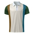 thumbnail image 3 of Sngxgn Shirts for Men - Short Sleeve Casual Polo Shirt(Brown,XL), 3 of 5