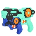 thumbnail image 2 of Juguete divertido para exteriores en la playa y la piscina para aventuras con salpicaduras Pistola de agua para niños de doble boquilla y largo alcance, 2 of 8