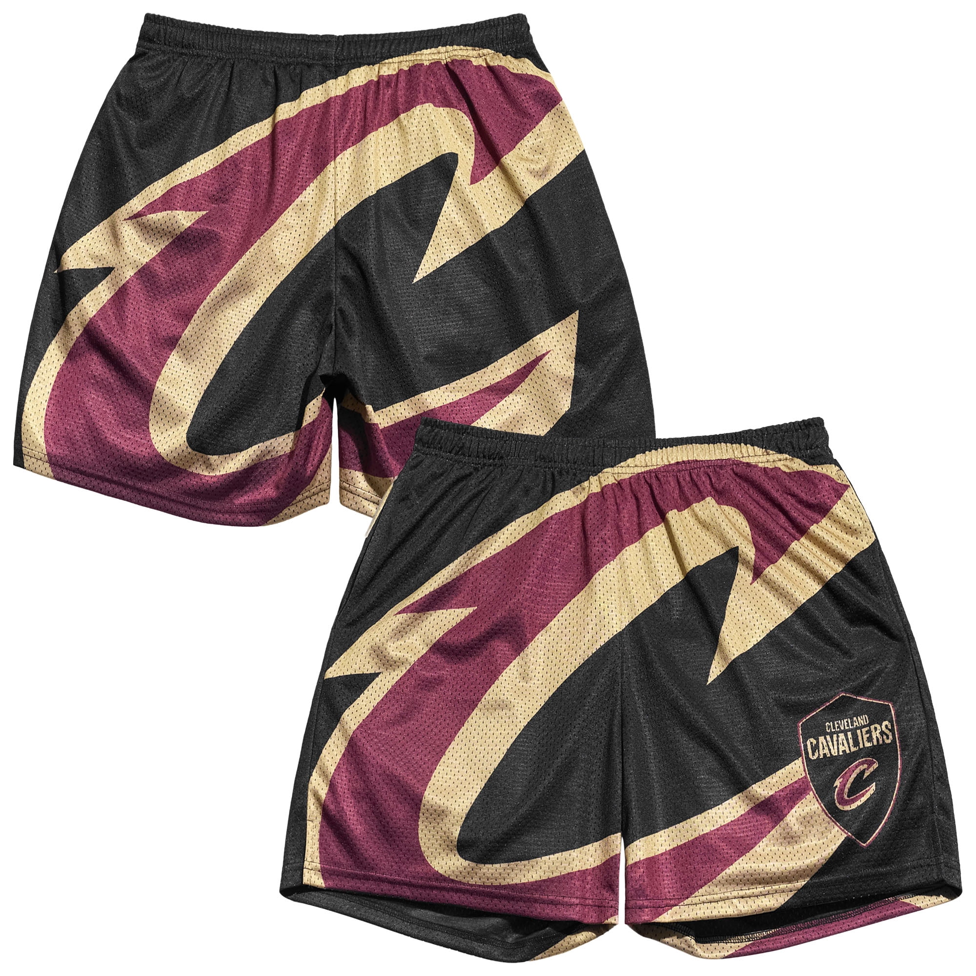 Men's Chalk Line Black Cleveland Cavaliers Big Logo Retro Shorts