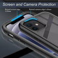 thumbnail image 6 of CellEver Compatible with iPhone 12 Case and iPhone 12 Pro Case, Clear Full Body Heavy Duty Protective Anti-Slip Transparent Cover (2X Glass Screen Protector Included) (6.1 inch, 2020) - Black, 6 of 6
