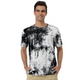 thumbnail image 2 of Novedad para hombre, camiseta con efecto tie dye, manga corta, hip hop, camiseta estampada de veranoBlanco negro M, 2 of 6