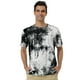 thumbnail image 2 of Novedad para hombre, camiseta con efecto tie dye, manga corta, hip hop, camiseta estampada de veranoBlanco negro M, 2 of 6