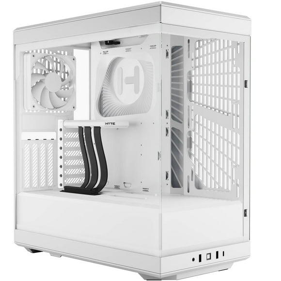 Gabinete Gamer HYTE Y40 Torre Media ATX 2 FAN Cristal Templado USB-C Blanco Nieve