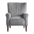 thumbnail image 3 of Pemberly Row Velvet Accent Chair in Dark Gray, 3 of 8