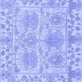 thumbnail image 1 of Ahgly Company Machine Washable Indoor Square Abstract Blue Modern Area Rugs, 6' Square, 1 of 4