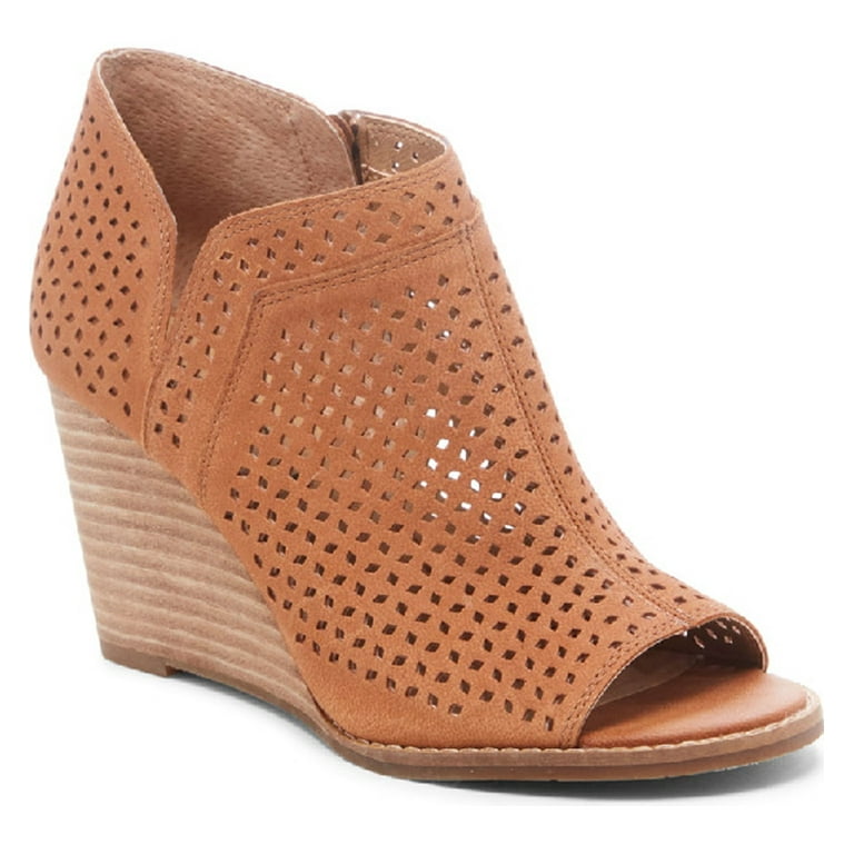 Women s Lucky Brand Jazley Synthetic Wedge Bootie Walmart