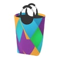 thumbnail image 1 of DouZhe 50L Rectangular Laundry Basket, Geometric Colorful Modern Graphic Prints Waterproof Foldable Laundry Hamper with Aluminum Handles, 1 of 6
