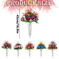 thumbnail image 3 of Dienrx Artificial Cemetery Flowers with Vase, 1 PCS Memorial Flowers for Graveside, Outdoor Silk Lily and Rose Arrangements, Sympathy Decor for All Seasons, Faux Plants, 3 of 6