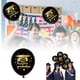 thumbnail image 2 of 12 Pulgadas Negro y Oro Graduación Globos de látex engrosada Ronda Decoración de la fiesta para la atmósfera del evento, 2 of 6