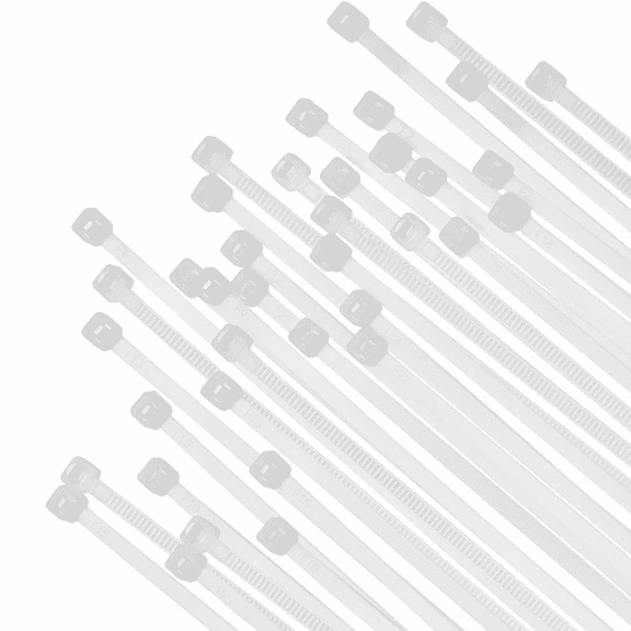 100-Pack 12" White Cable Ties – Heavy Duty Self-Locking Nylon Zip Ties with 40 lb Tensile Strength for Indoor & Outdoor Organization