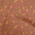 thumbnail image 1 of oneOone Soie Tabby Brun Rouille Tissu Abeilles Matériel de Couture Tissu Imprimé au Mètre 42 Pouces de Large, 1 of 4