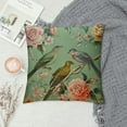 thumbnail image 2 of Creowell Grey Green Throw Pillow Covers Cases Neutral Accent Modern Farmhouse Nautical Pillow Covers with Soft Decorative for Couch Bed Living Room Outdoor Flowers and Birds White, 2 of 5