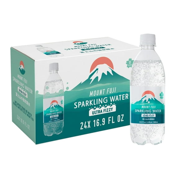 IRIS Sparkling Natural Mineral Water, 16.9 fl oz (500ml) Bottles, 24Pk