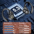thumbnail image 3 of Auriculares Deportivos Inalámbricos Bluetooth 5.3 con Gancho IPX7 Resistente al Agua 60H Autonomía Micrófono HD y Pantalla LED, 3 of 7