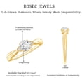 thumbnail image 6 of Rosec Jewels Promise Engagement Ring with Diamond 1 Ct - Certified Lab Grown Diamond, 10K Yellow Gold, US 8.00, 6 of 7