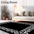 thumbnail image 2 of ODIKA 4'x6' Machine Washable Non-Slip Area Rug, Snowflake Holiday Decorative Floor High Traffic Rug, Black, 623661, 2 of 7