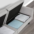 thumbnail image 5 of Mainstays 73" Storage Futon, Light Grey, 5 of 15