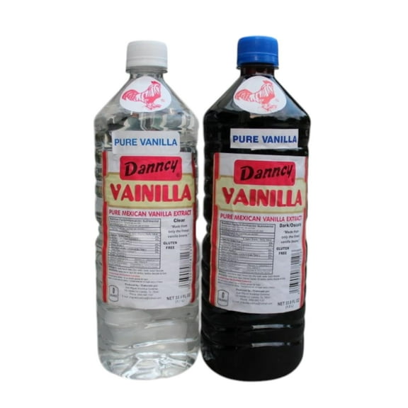 Danncy Vanilla Dark & VTF5 Clear 33 oz 2 Pack - Authentic Mexican Vanilla Flavor