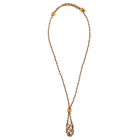 

Gecorid Adjustable Wax Rope Necklace Rough Net Bag Pendant DIY Home Decor