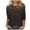 Black, variant on WREESH Womens Fashion T-Shirts Comfortable Round-Neck 3/4 Sleeve Print Casual T-Shirt Blouse Pullover Black