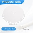 thumbnail image 2 of Uxcell 98Ft Backer Rod, 5/32 Inch Thick Silicone Rubber Foam Caulk Saver, Weather Strip Seal for Sealing Concrete Gaps, Expansion Joints, Crack Filling, Doors, Windows, White, 2 of 6