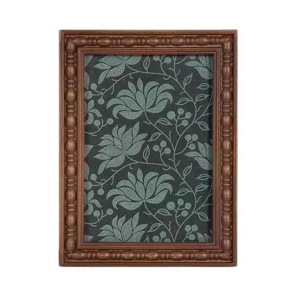 DesignOvation – 5x7 Picture Frame – Spindle Dark Walnut Tabletop Photo Frame