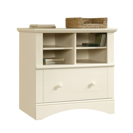 Sauder Harbor View Lateral File Antiqued White Finish Walmart Com