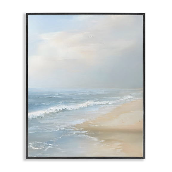 Stupell Industries Coastal Serenity Beach View Black Framed Giclee Art, 11 x 14, by Franklyn Gregory