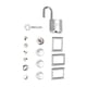 thumbnail image 1 of Hardware para bolsos, Hardware para bolsos, llave de bloqueo de lujo, creativo, elegante, clavos para pies, ojales, tornillos para uñas, accesorios Oro, 1 of 8