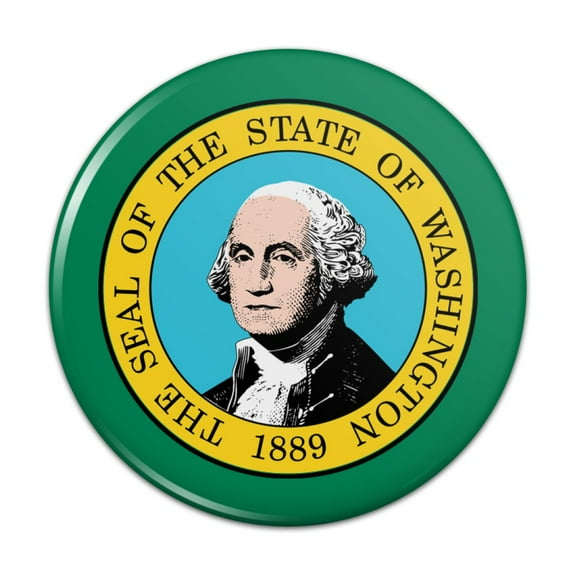 State of Washington Flag Pinback Button Pin