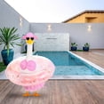 thumbnail image 5 of romoty 5-Piece Pink Polka Dots Bikini Porch Goose Outfits with Swim Ring & Sunglasses, Summer Beach Pool Party Decor for 23 Inch Large Goose Statue, Whimsical Garden Art, 5 of 9