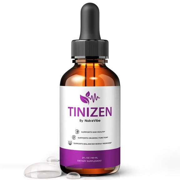 Tinizen – Daily Hearing Support Drops with a Clean Liquid Formula for Ear Health, Auditory Clarity and Inner Ear Balance | Easy-to-Use Dropper (30 Servings)