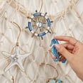 thumbnail image 4 of Coastal Style Fishing Net Wall Display Mesh with Sea Animal Ornaments,40*80in,Nautical Photo Hanging Decor, Vintage Wall Pendant for Bedroom Beach House Home Layout, 4 of 7