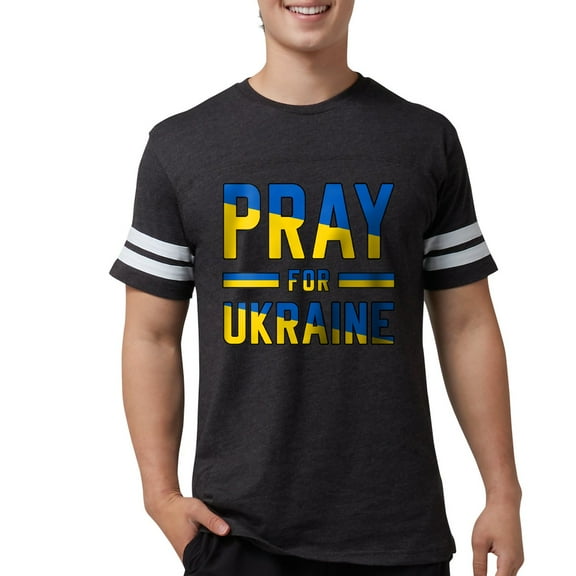 CafePress - Pray For Ukraine T Shirt - Mens Football Shirt