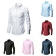 thumbnail image 3 of Fule Men Classic Fit Long Sleeve Wrinkle Resistant Button Down Premium Dress Shirt, 3 of 7